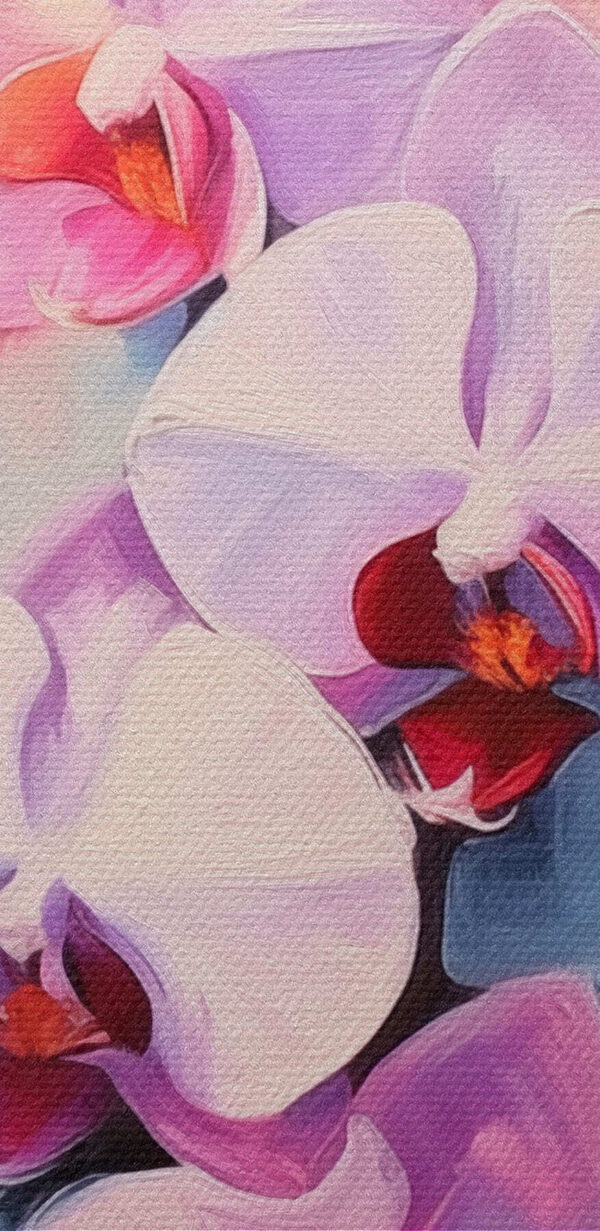 Schilderij van paarse bloemen Schilderij van paarse bloemen