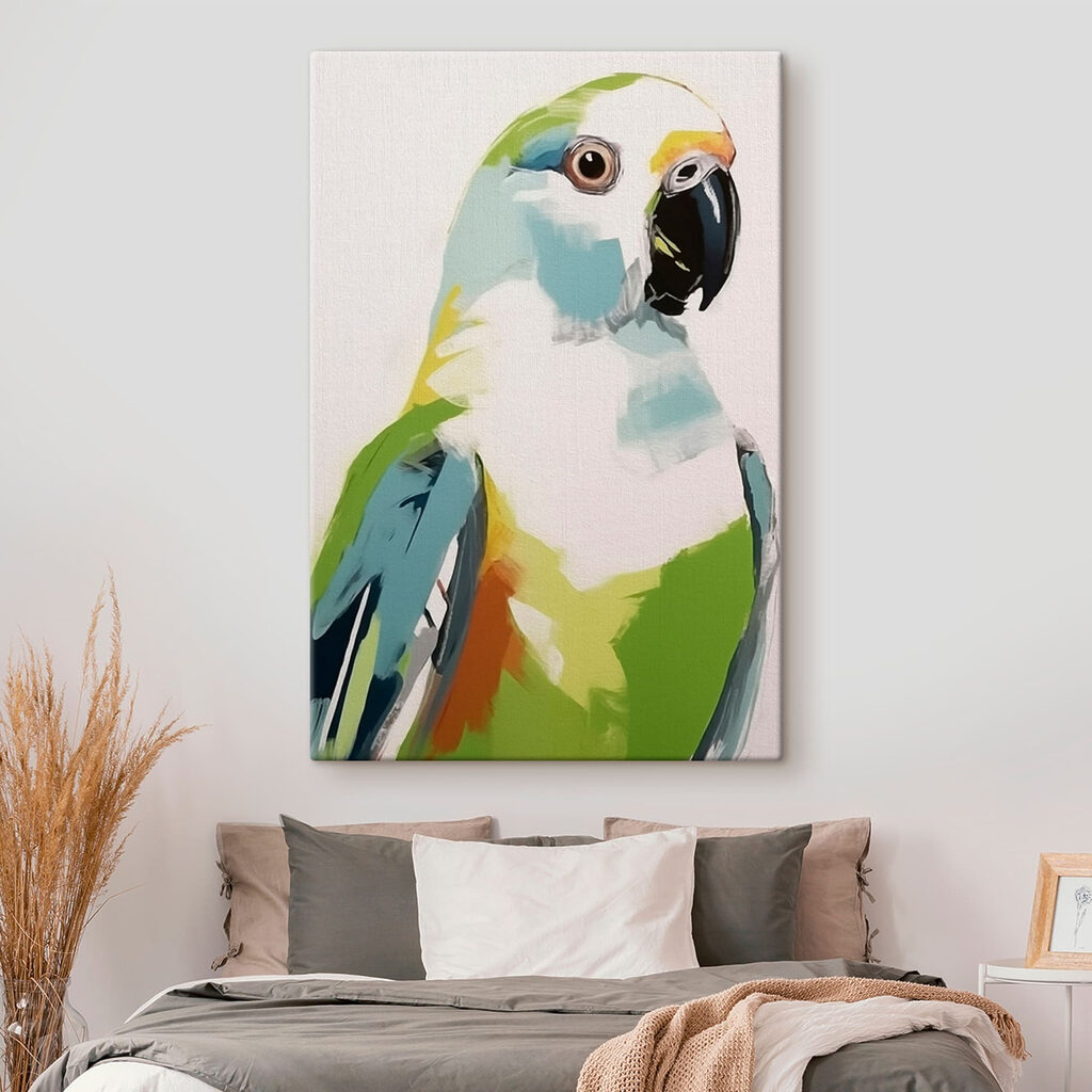 Colorful bird with black beak Colorful bird with black beak