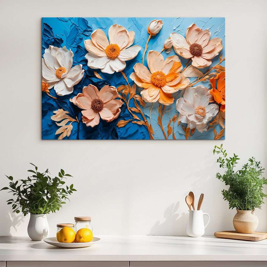 Prachtig bloemstuk in levendige tinten