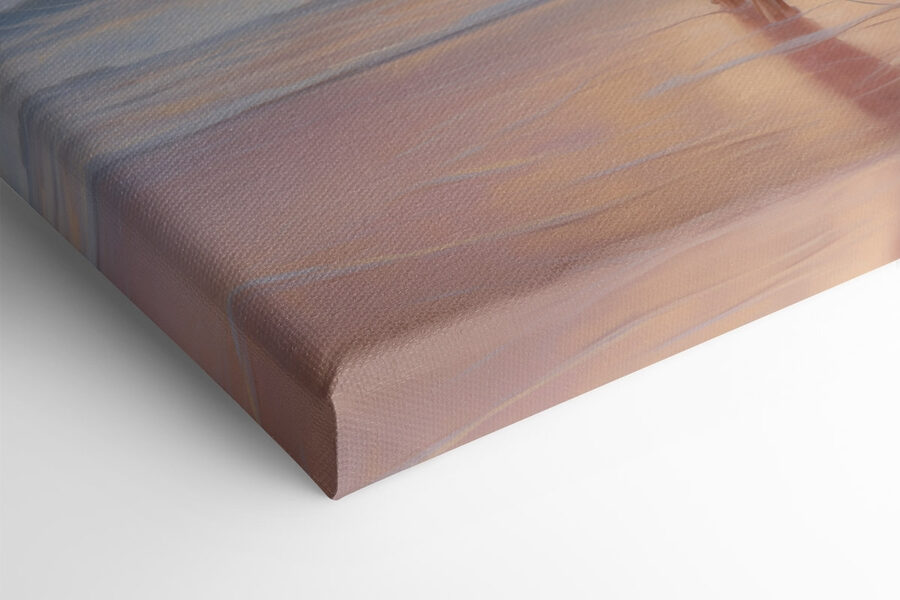 Canvas Schilderijen Vrouw in badpak met surfplank op strand - Afbeelding 4