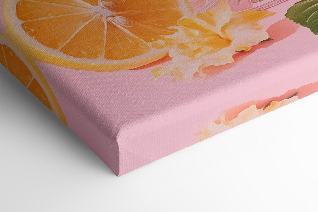 Glass with a drink and lemons