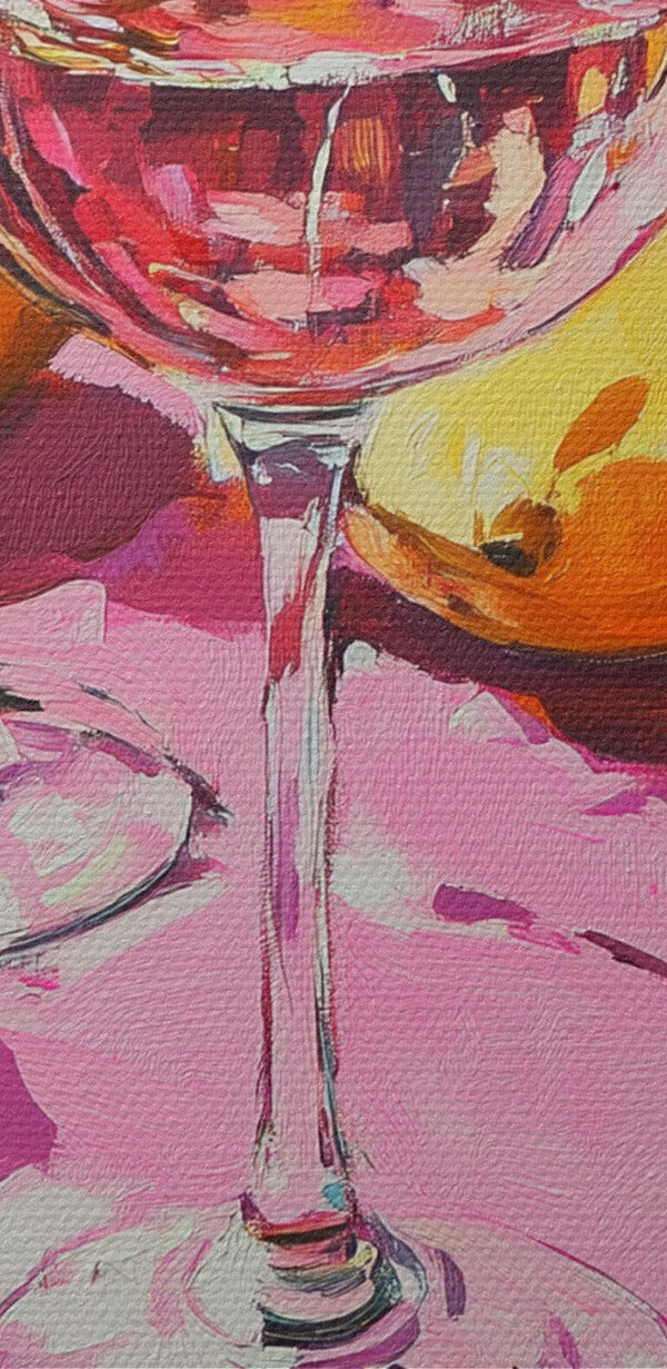 Painting of wine glasses and lemons Painting of wine glasses and lemons