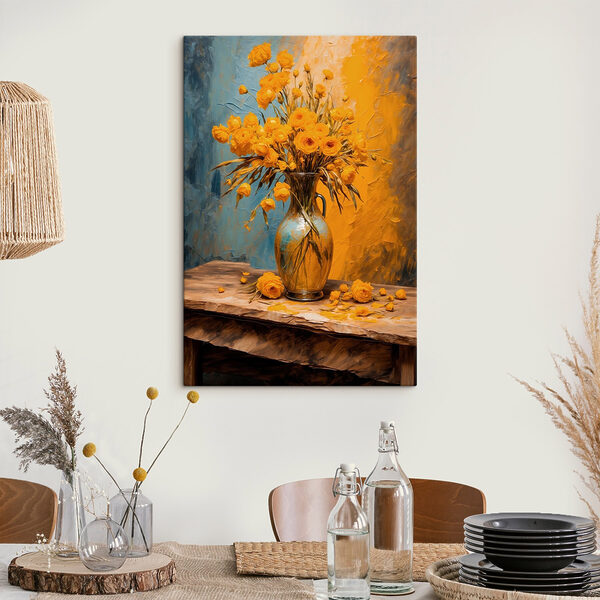 Vaas met gele bloemen Vaas met gele bloemen