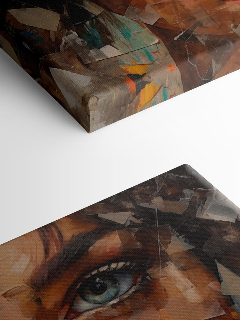 Painting of a woman's face