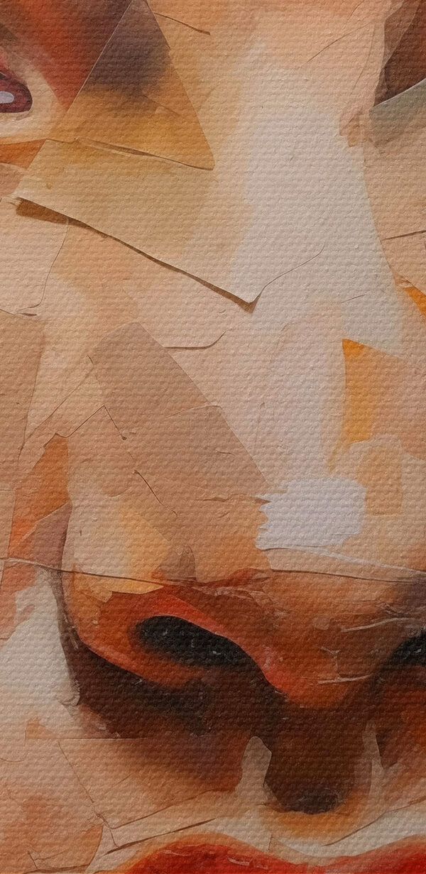 Schilderij van een vrouw’s gezicht Schilderij van een vrouw’s gezicht
