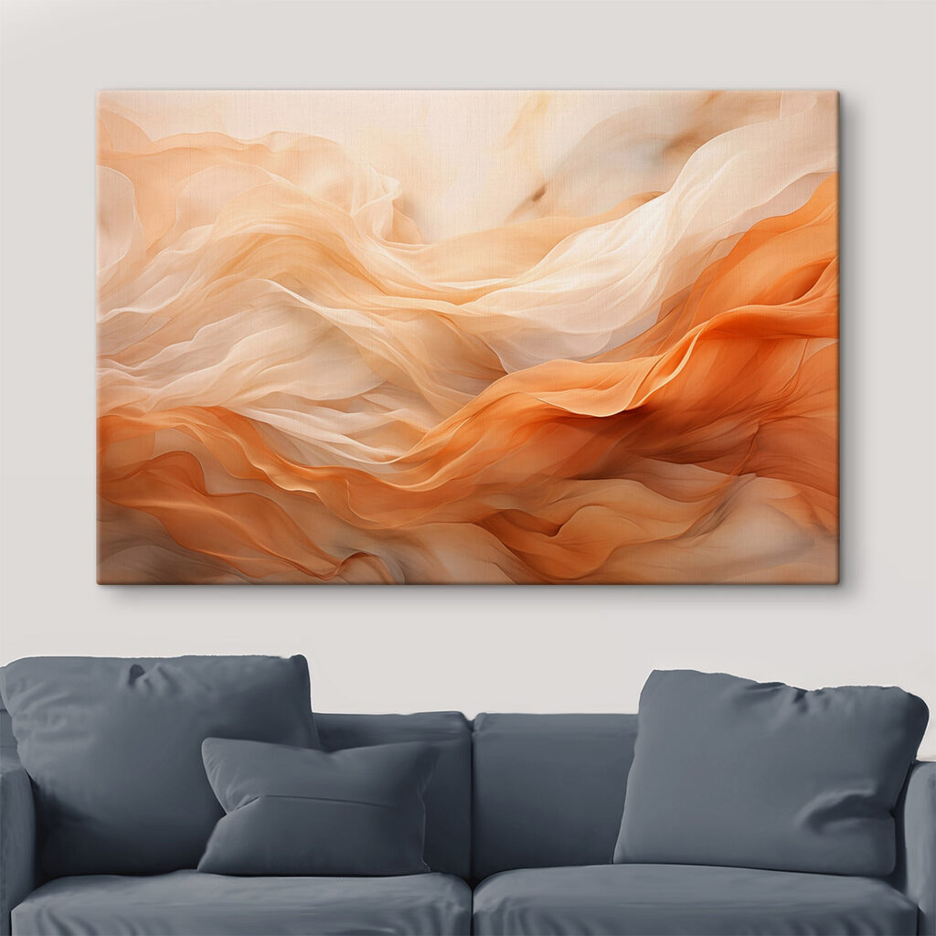 Gentle waves of flowing fabric