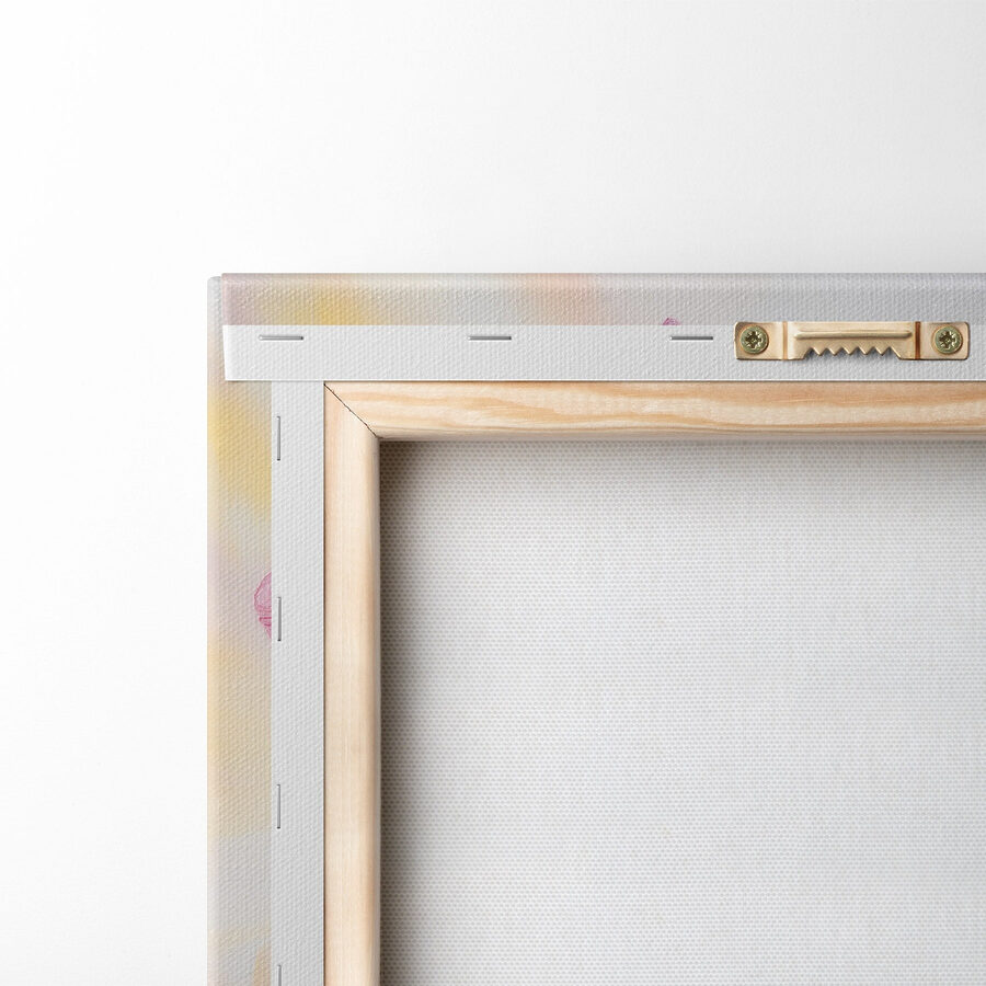 Canvas Schilderijen Glas roze drank met citroenen en bloemen - Afbeelding 5