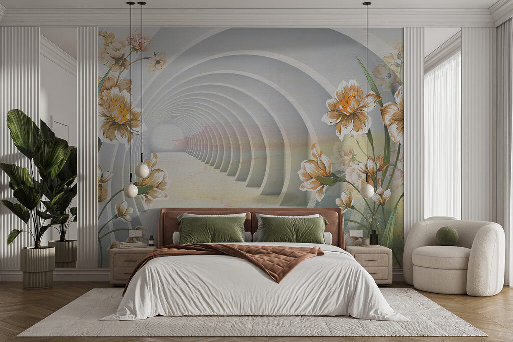 Behang met bloemen en een tunnel u04401pib5mr 1024x683 - Behang met bloemen en een tunnel