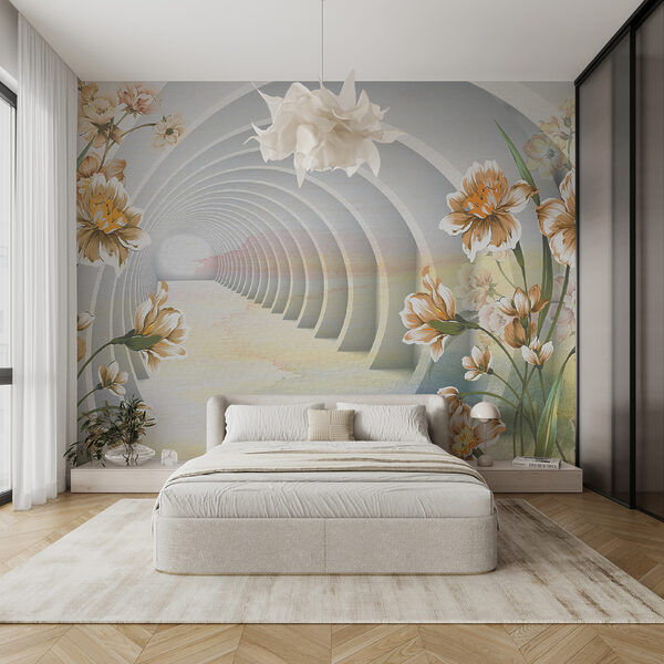 Behang met bloemen en een tunnel u04401pib7ms 600x600 - Behang met bloemen en een tunnel