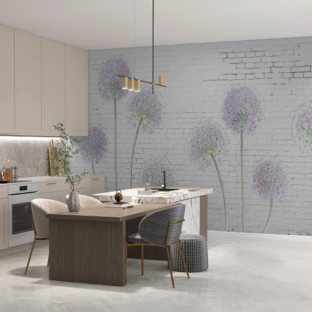 Painting of purple flowers Painting of purple flowers