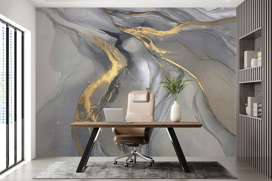 Elegante abstracte kunst in gedempte tinten