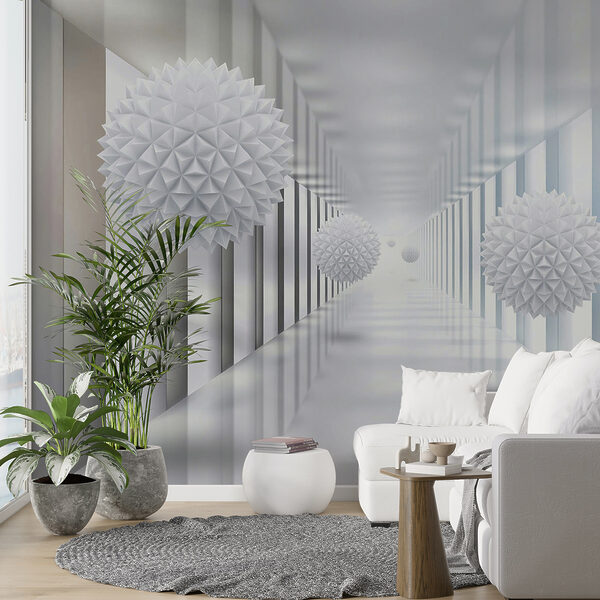 Witte kamer met witte ballen Witte kamer met witte ballen