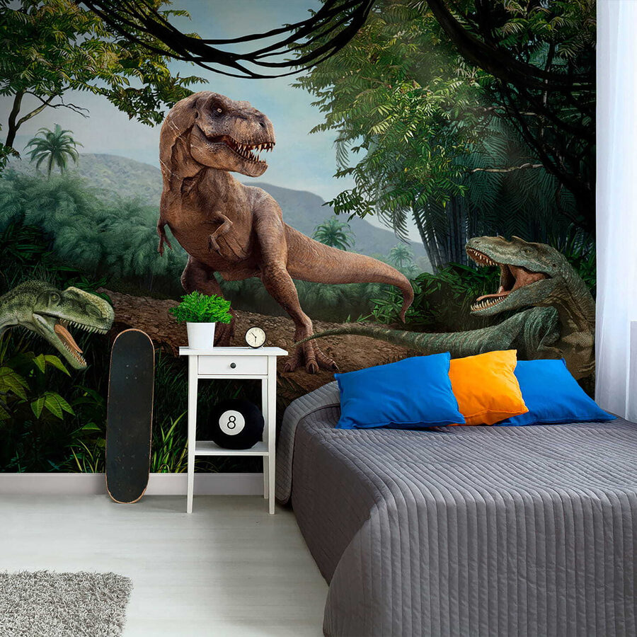 Dinosaurus in een bos