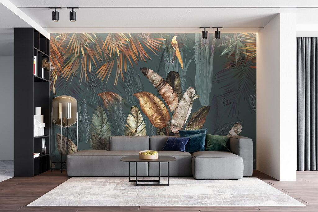Painting of a bird and a plant