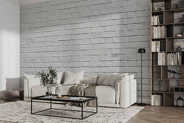 Witte bakstenen muur met veel kleine bakstenen Witte bakstenen muur met veel kleine bakstenen