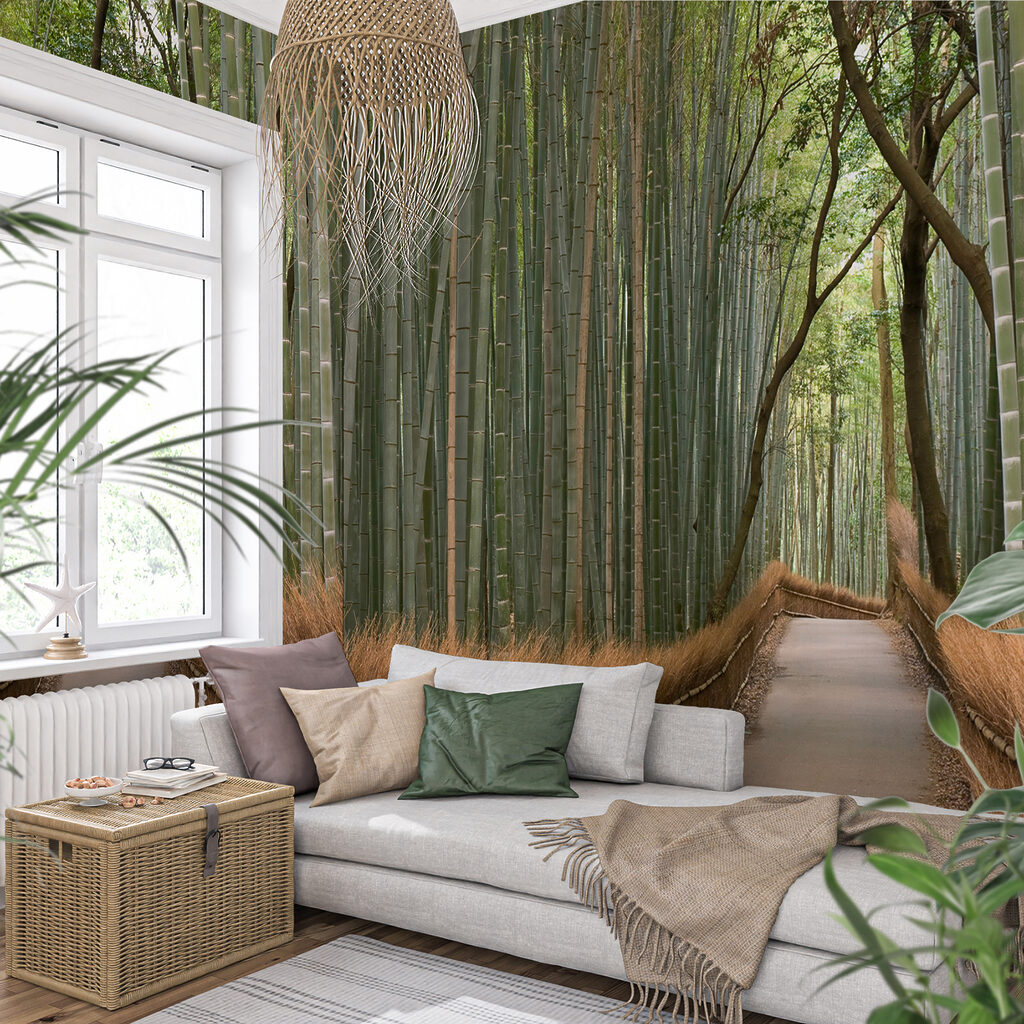 Path through a bamboo forest