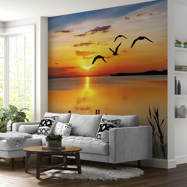 Dok met vogels die over het water vliegen u57673pig21mr 600x600 - Dok met vogels die over het water vliegen