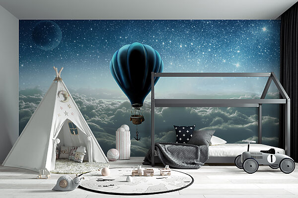 Hot air balloon in the sky