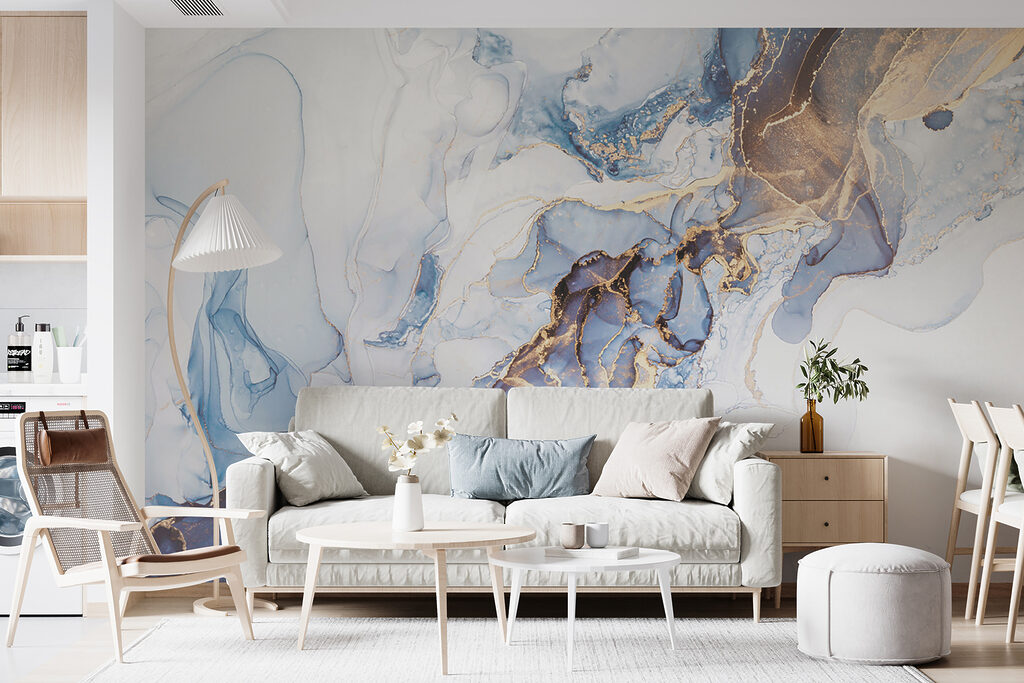 Soft blue and white abstract art Soft blue and white abstract art