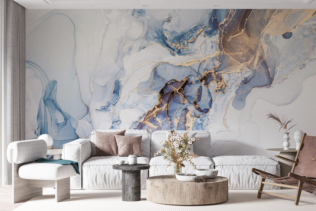 Soft blue and white abstract art Soft blue and white abstract art