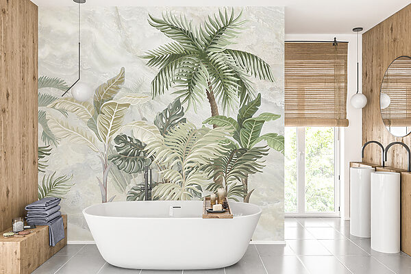 Behang met palmbomen Behang met palmbomen