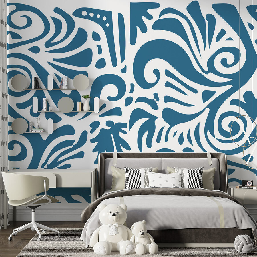 Blauw en wit patroon Blauw en wit patroon