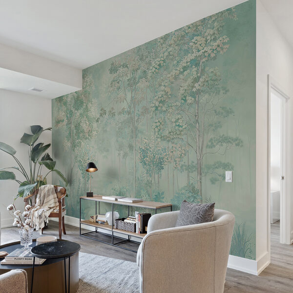 Behang met bomen en planten Behang met bomen en planten