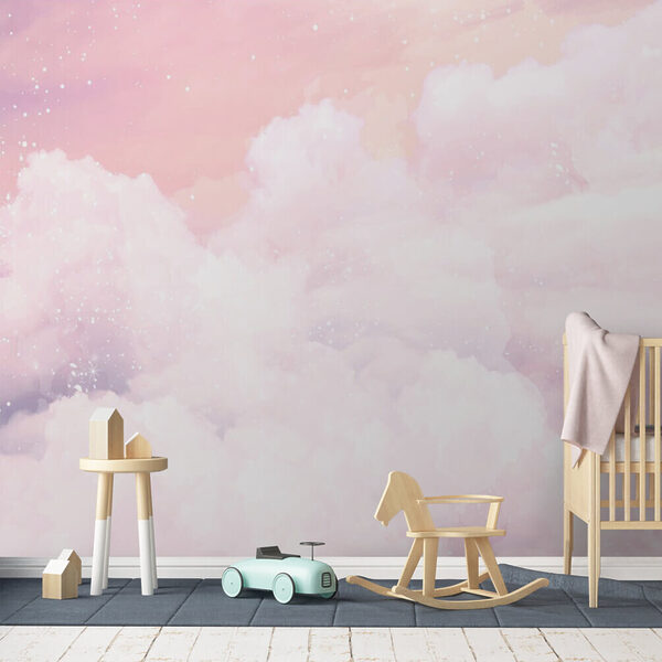 Roze lucht met wolken Roze lucht met wolken