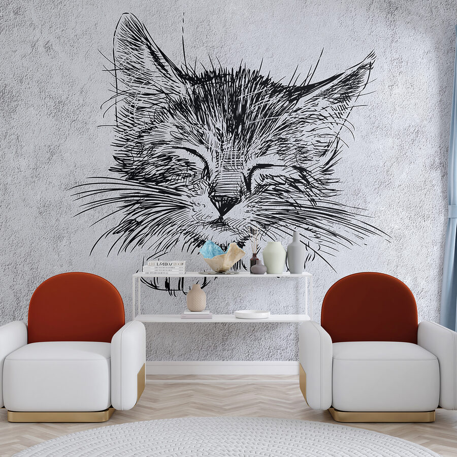 Tekening van een kat