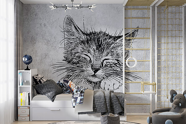 Tekening van een kat Tekening van een kat