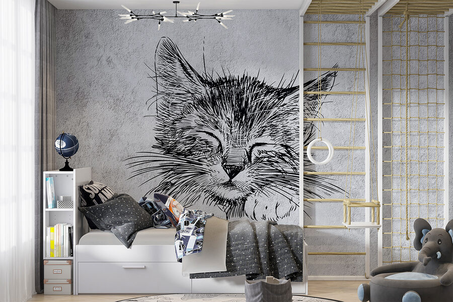 Tekening van een kat