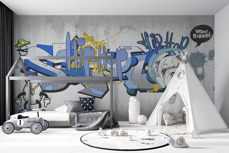 Fotobehang Graffiti op een muur - Afbeelding 3