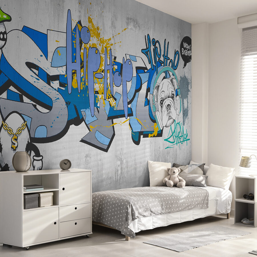 Fotobehang Graffiti op een muur - Afbeelding 4