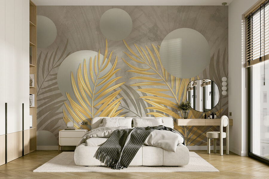 Bollen en bladeren in metallic tinten.