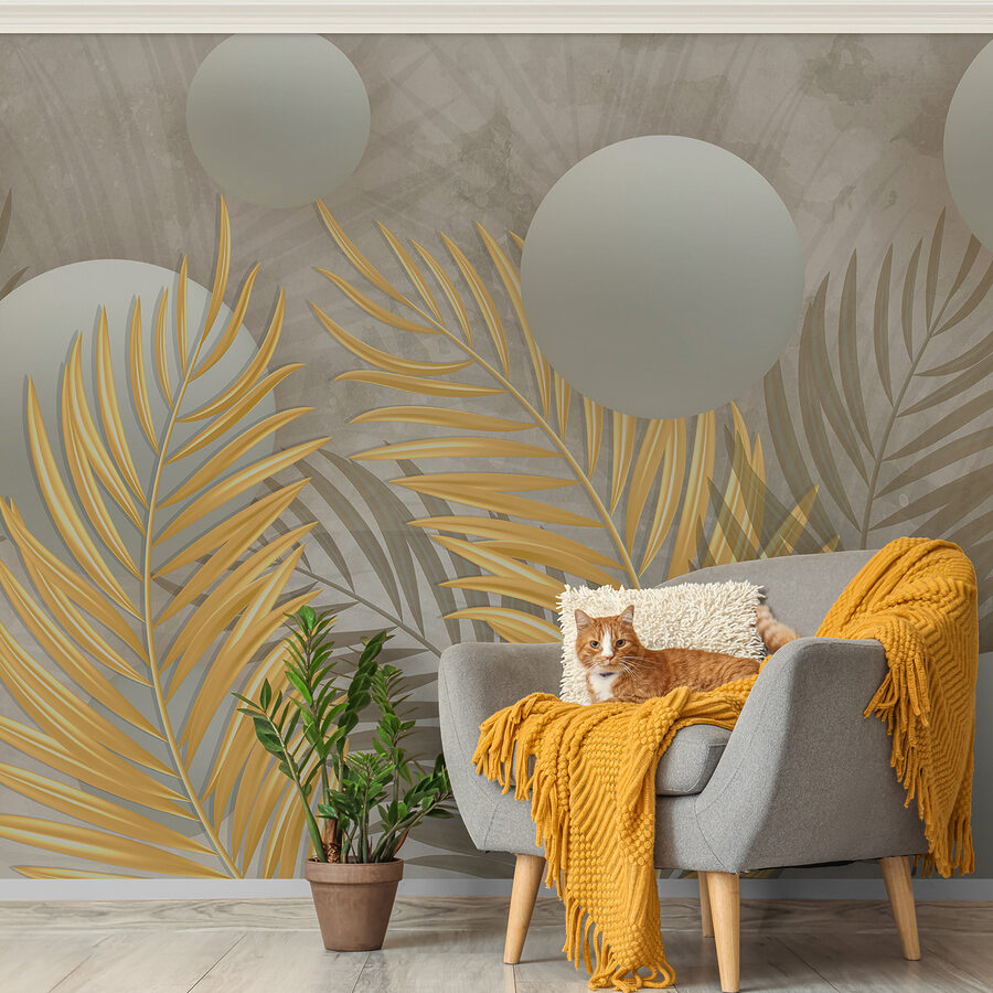 Bollen en bladeren in metallic tinten.