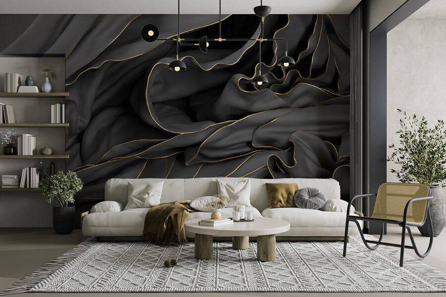 Gestructureerde stof met elegante rondingen