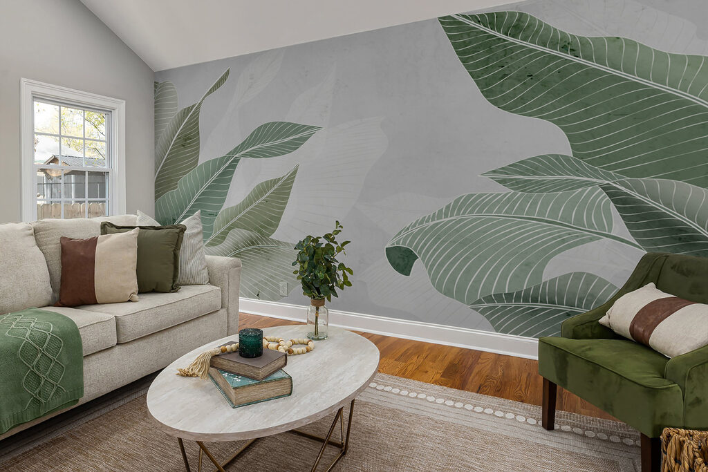 Soft greens and calming textures