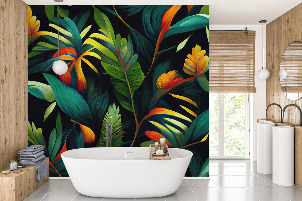 Colorful leaves on a black background Colorful leaves on a black background