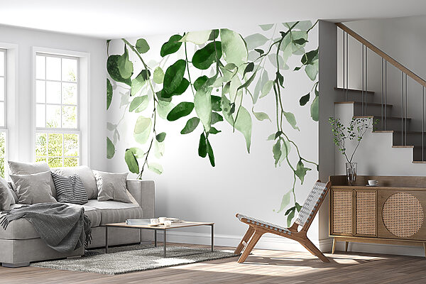 Elegant achtergrondontwerp met groene bladeren. Elegant achtergrondontwerp met groene bladeren.