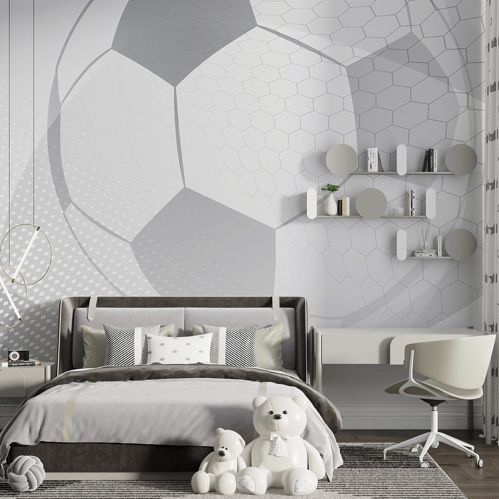 White football ball with a white background