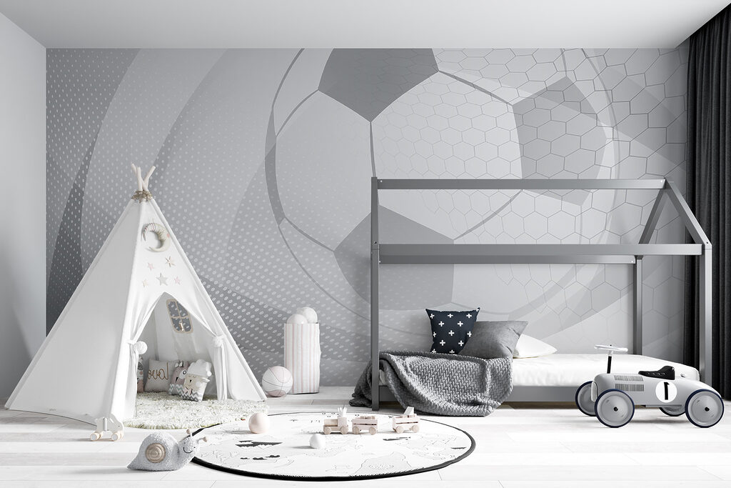 White football ball with a white background