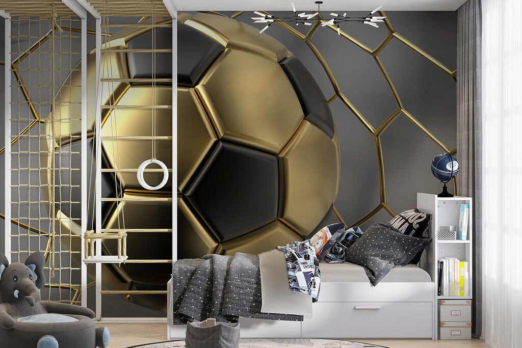 Soccer dreams in metallic hues Soccer dreams in metallic hues