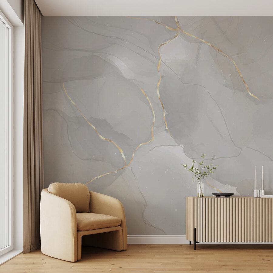 Elegant marmer met amberkleurige accenten