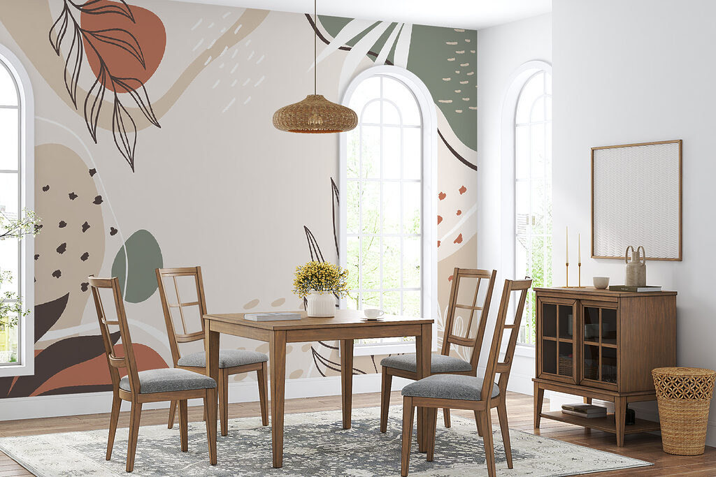 Colorful floral design on a white background