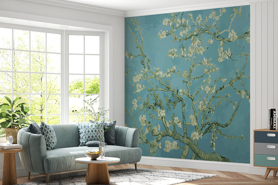 Boom met witte bloemen