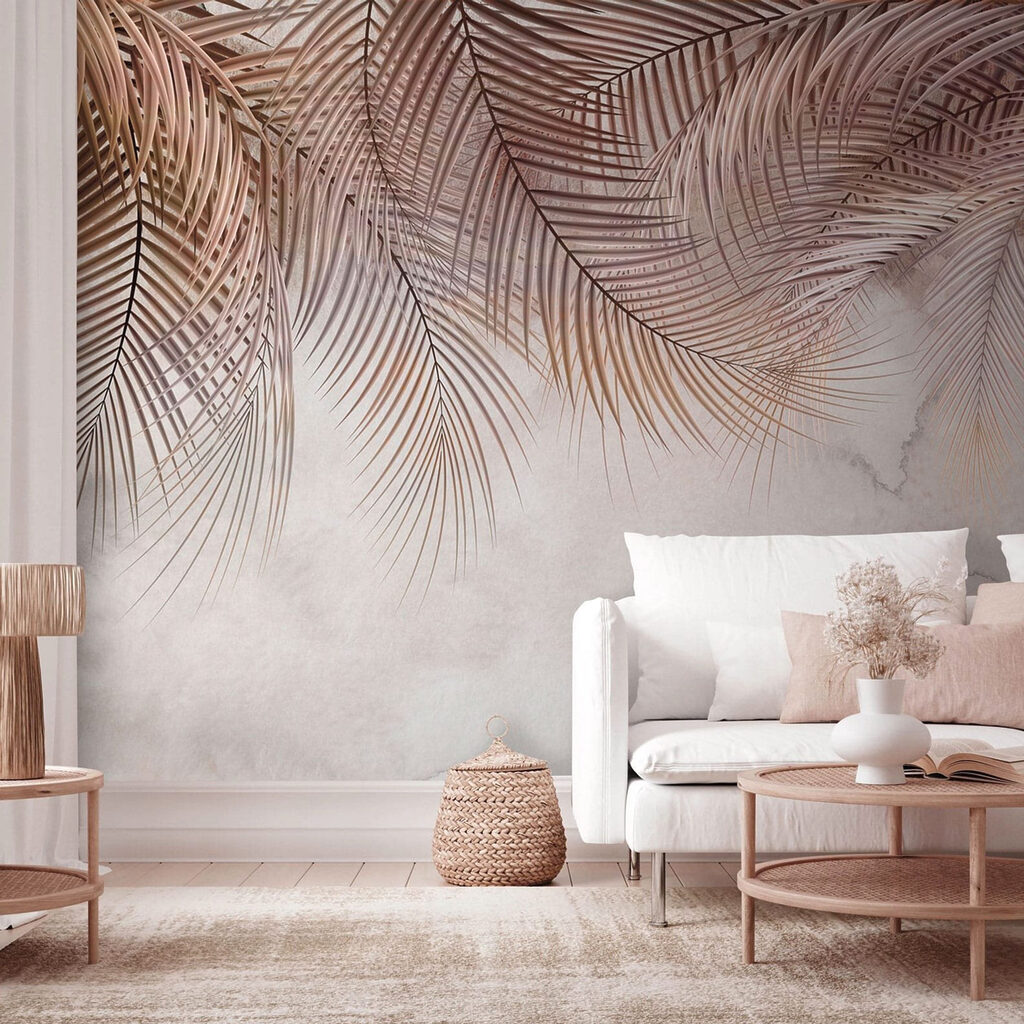 Delicate palms against a soft backdrop