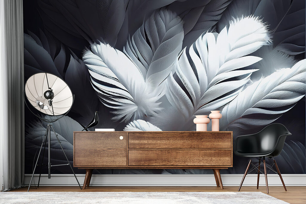 Group of white feathers Group of white feathers