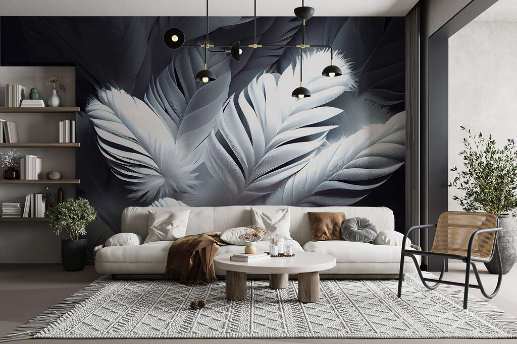 Group of white feathers Group of white feathers