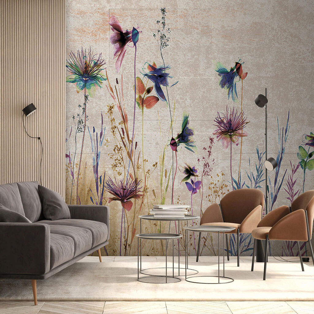 Colorful flowers in a serene landscape Colorful flowers in a serene landscape