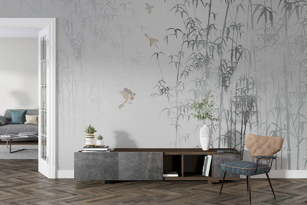 Birds flying birds in the fog Birds flying birds in the fog